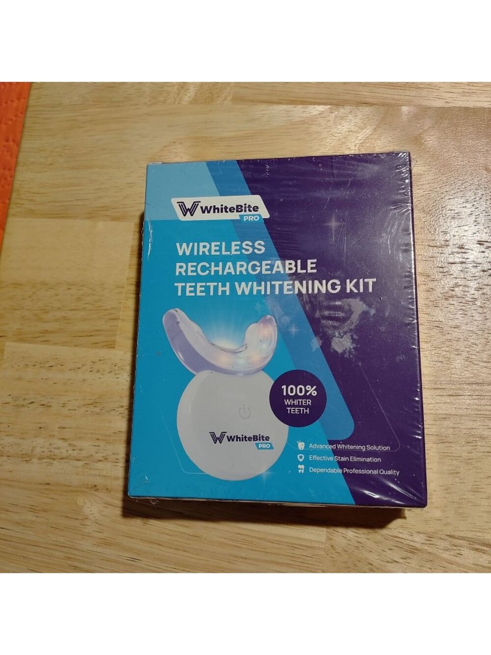 Whitebite Pro Wireless Rechargeable Teeth Whitening Kit W/LED Accelerator Light